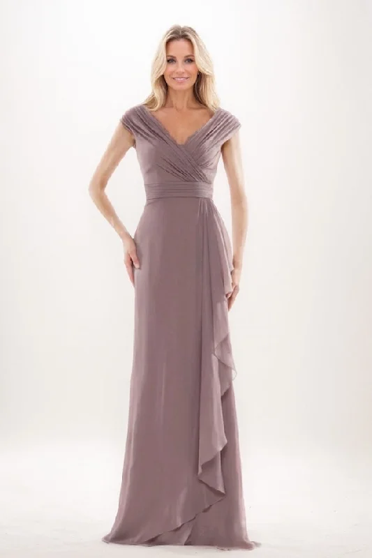 Sheath-Column Maxi Chiffon Mother Of The Bride Dress CM0312