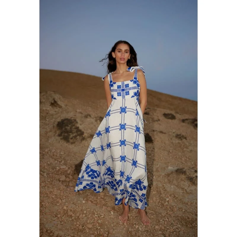 Pippa Dress | Mediterranean/Foam