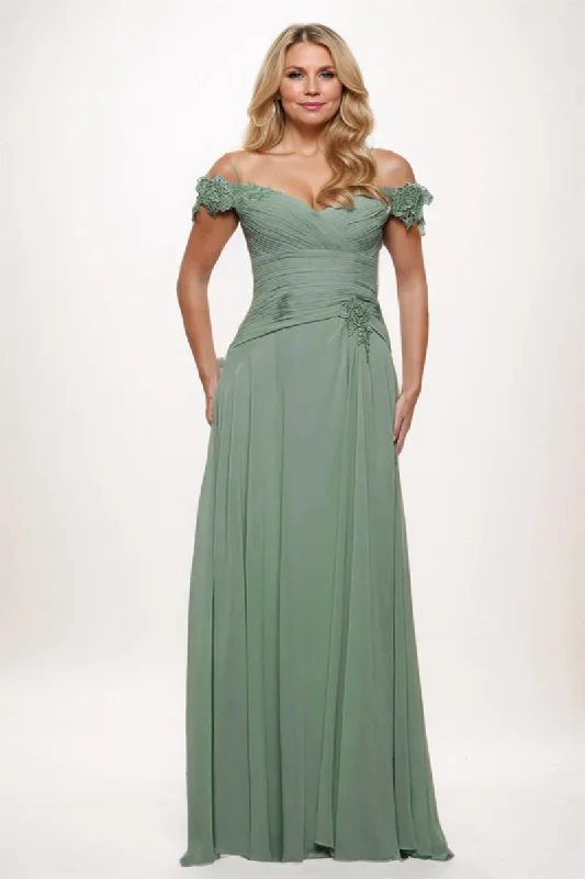 A-Line Maxi Chiffon Mother Dress CM0255
