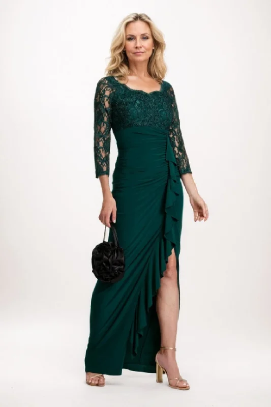 Mermaid Maxi Knitted Fabric Mother Of The Bride Dress CM0269