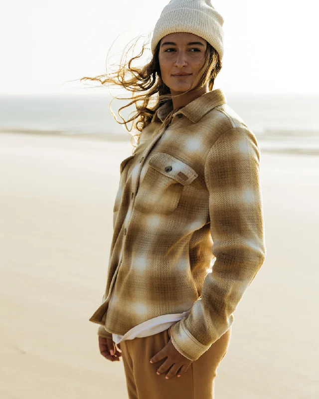 A/Div Forge Fleece Flannel Shacket - Caramel Loose Fit Blouse