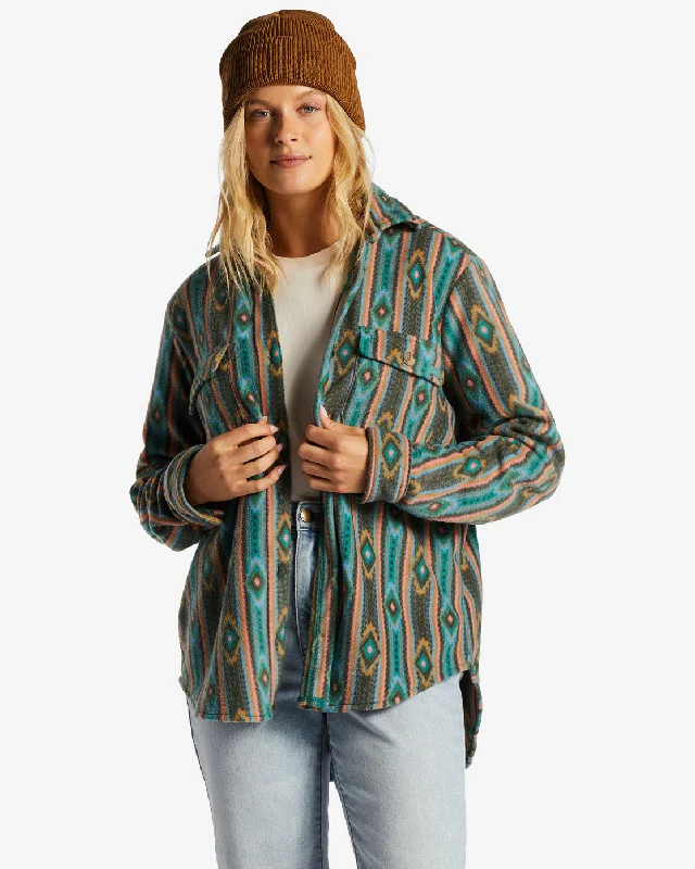 A/Div Forge Fleece Flannel Shacket - Multi Boho Printed Blouse