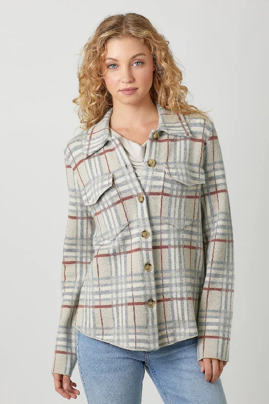 Callie Shacket Subtle Shimmer Blouse