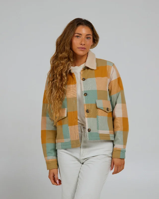 Get Shacked Shacket - Camel Sleeveless Summer Blouse