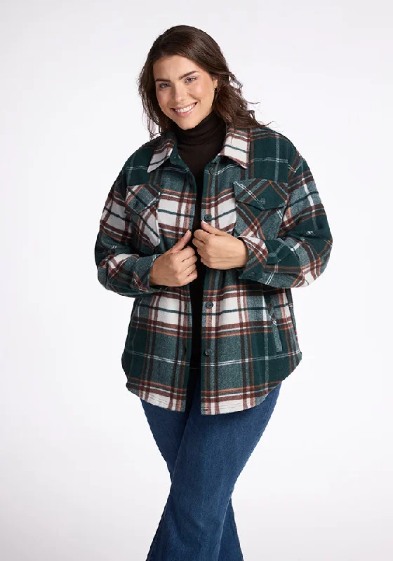 Sawyer Shacket - Espresso Plaid Lightweight Tunic Blouse
