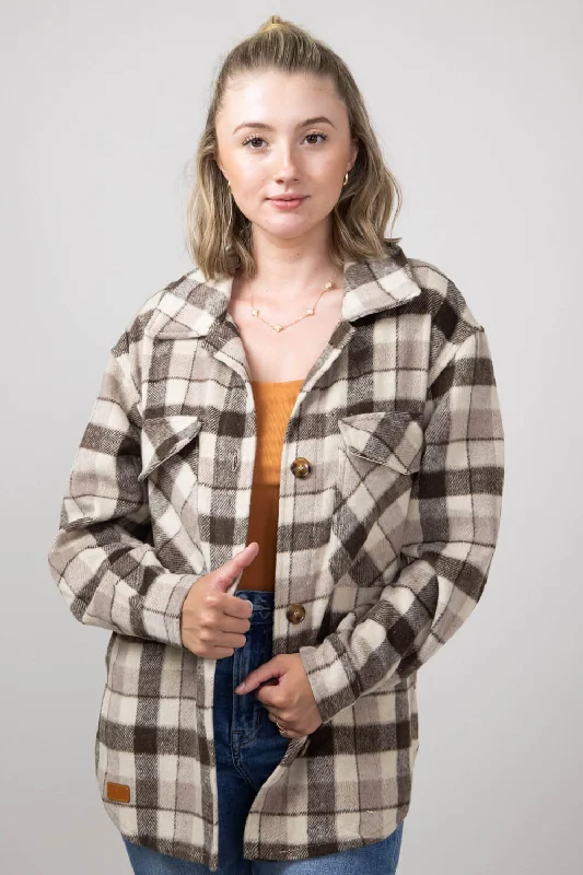 Simply Southern Plaid Shacket for Women in Patch | PP-0224-SHKT-JKT-PATCH Soft Knit Blouse Simply Southern Plaid Shacket for Women in Patch | PP-0224-SHKT-JKT-PATCH Soft Knit Blouse