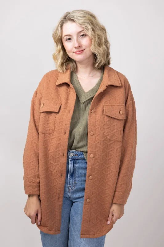 Simply Southern Quilted Shacket for Women in Mocha | PP-0224-SHKT-QLTD-MOCHA Playful Puff Blouse Simply Southern Quilted Shacket for Women in Mocha | PP-0224-SHKT-QLTD-MOCHA Playful Puff Blouse