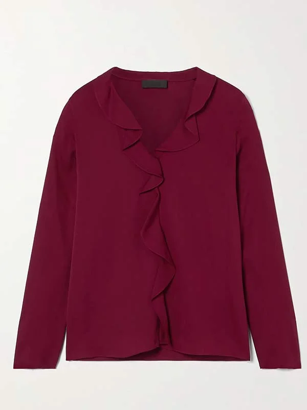 The Undoing Nicole Kidman Silk Satin Blouse Satin Long Blouse