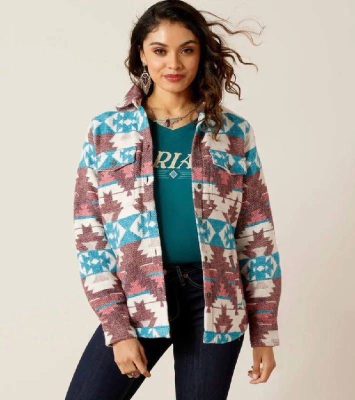 Ariat Women's Baja Jacquerd Shacket Lightweight Tunic Blouse