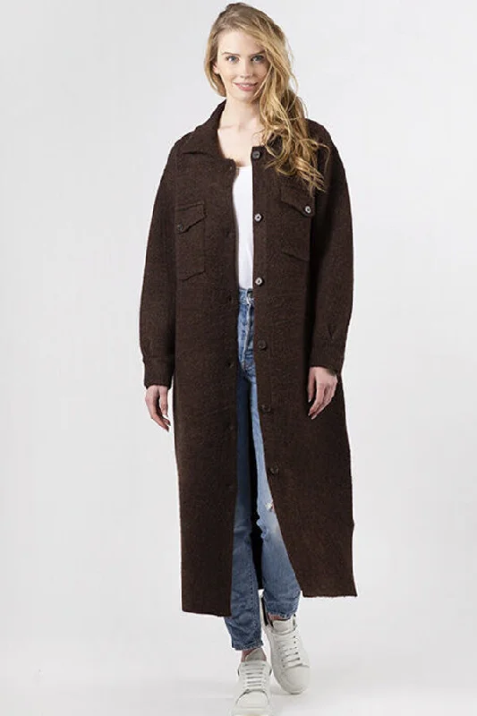 Lyla & Luxe Beckham Long Shacket Slim Fit Blouse