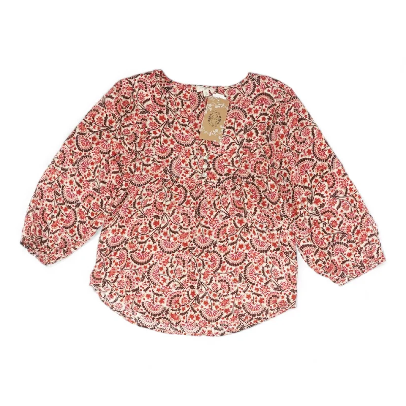 Multi Floral 3/4 Sleeve Blouse Stylish Wrap Blouse
