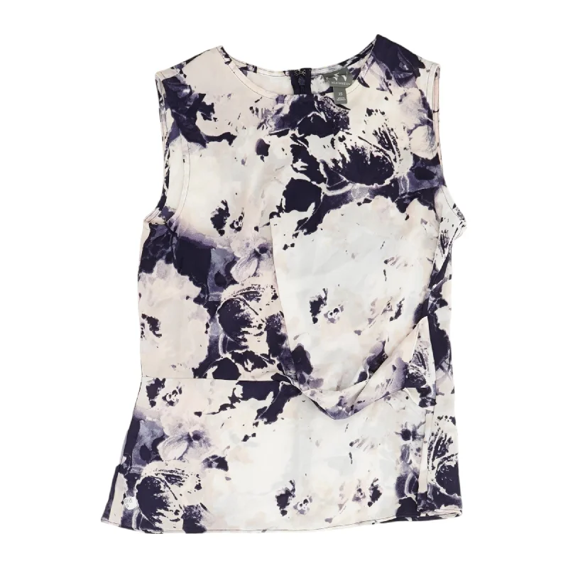 Multi Graphic Sleeveless Blouse Polished Work Blouse
