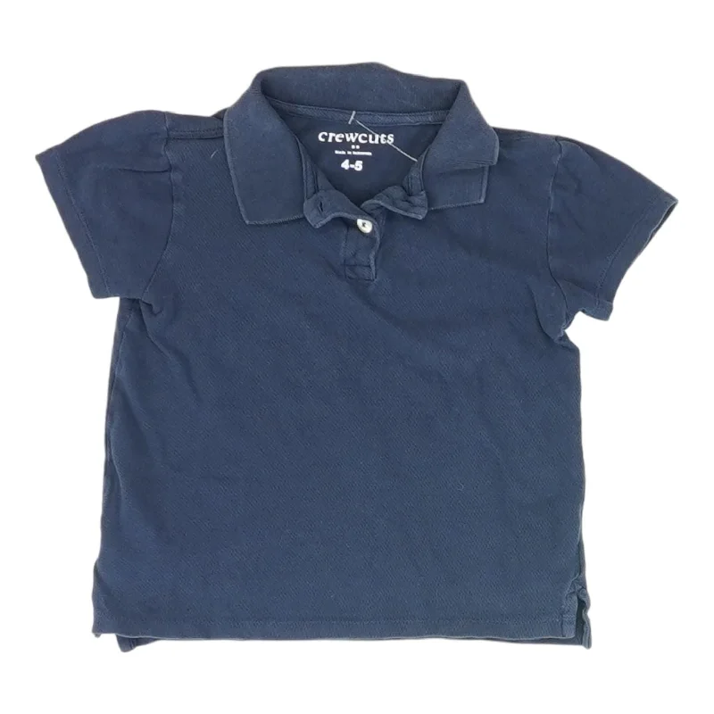 Navy Solid Short Sleeve Blouse Sheer Sleeve Blouse