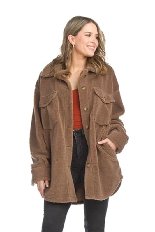 Papillon Sherpa Shacket Classic Striped Blouse