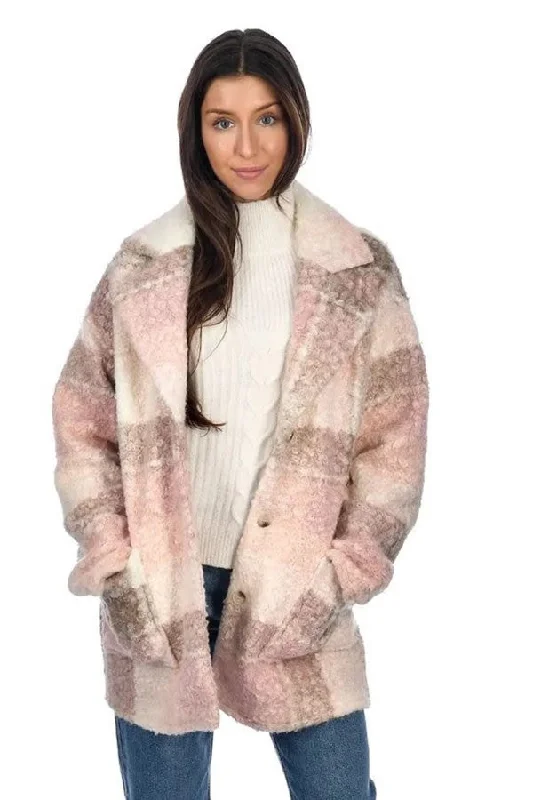 RD Style Callie Boucle Shacket Soft Knit Blouse