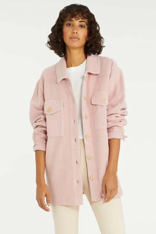 Sanctuary Peppermint Shacket Silky Tunic Blouse