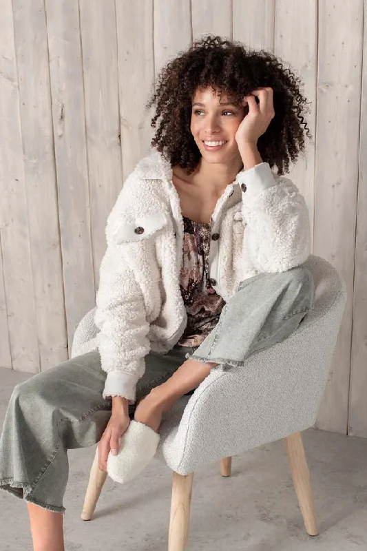 Tribal Sherpa Shacket Versatile Layering Blouse