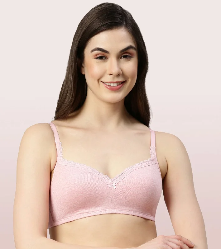 Smoothening Balconette T-Shirt Bra Ribbed Striped Patterned