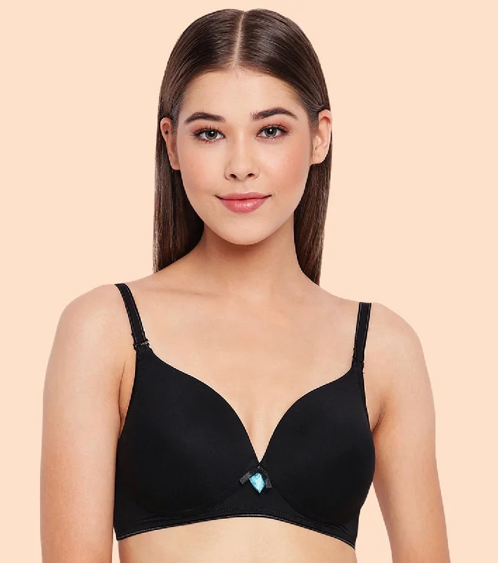 Invisible Neckline T-Shirt Bra Ribbed T-Shirt High Neck Heavyweight