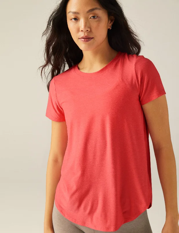 Featherweight On The Down Low Tee Hooded Caped Shawl Collar