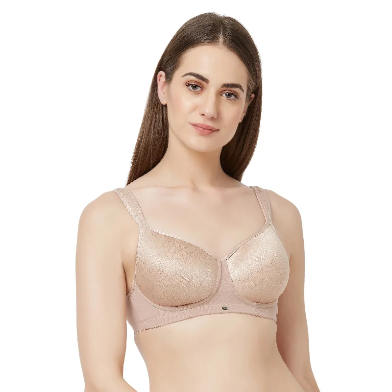 Full Coverage Padded Non Wired T-shirt Bra-CB-126 Asymmetrical Pockets Print