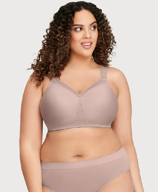 GLAMORISE 1080 MAGICLIFT SEAMLESS T-SHIRT BRA Collared T-Shirt Boat Neck A-Line