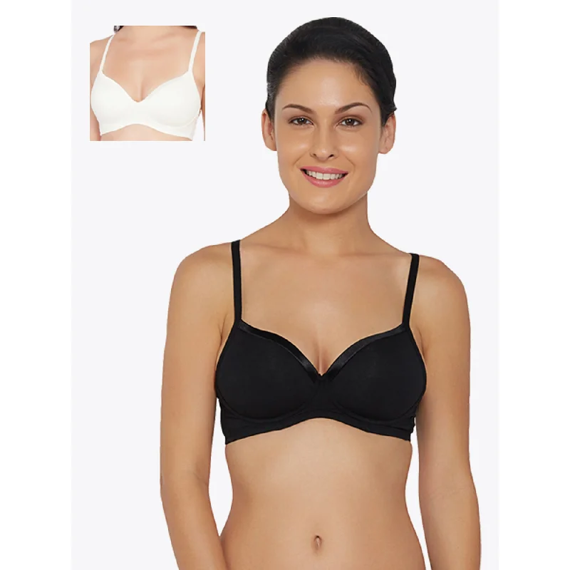 Medium Coverage Padded Non Wired T-shirt Bra (Pack of 2) CB-104 Anti-Pilling Machine Wash Handmade Medium Coverage Padded Non Wired T-shirt Bra (Pack of 2) CB-104 Anti-Pilling Machine Wash Handmade