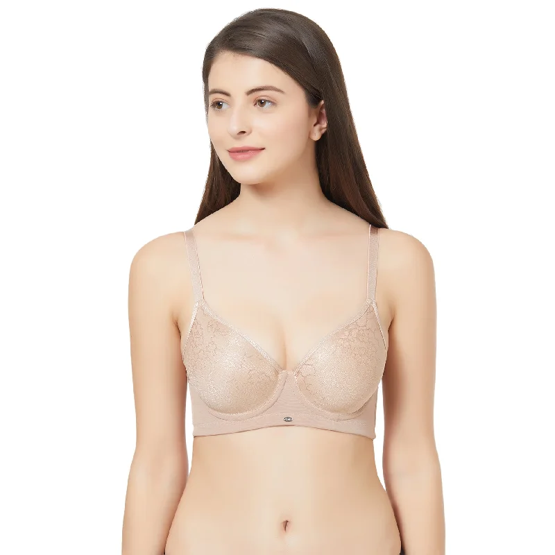Medium coverage Padded Wired T-shirt bra-CB-127 Chenille Blend Fleece Blend Nylon Blend