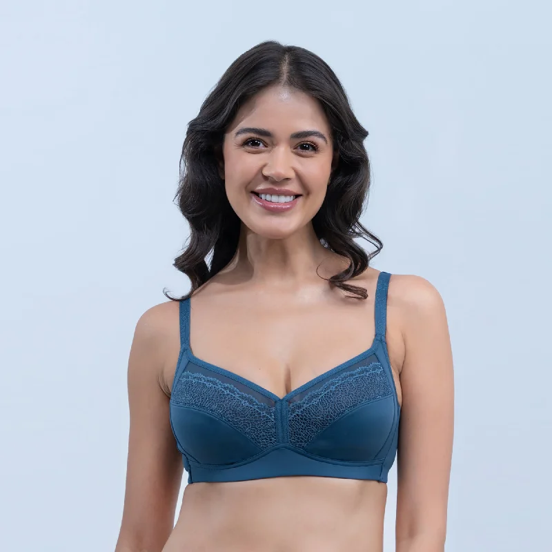 Non Padded Non Wired Full Coverage Lacy T-shirt Bra-FB-710 Fashionable Trendy Casual Non Padded Non Wired Full Coverage Lacy T-shirt Bra-FB-710 Fashionable Trendy Casual