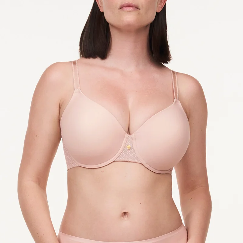 Norah Chic T-Shirt Bra In Rose - Chantelle Chenille Blend Fleece Blend Nylon Blend