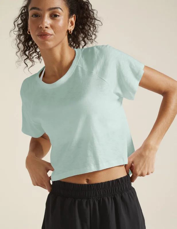 Signature High Low Cropped Tee Casual Formal Business