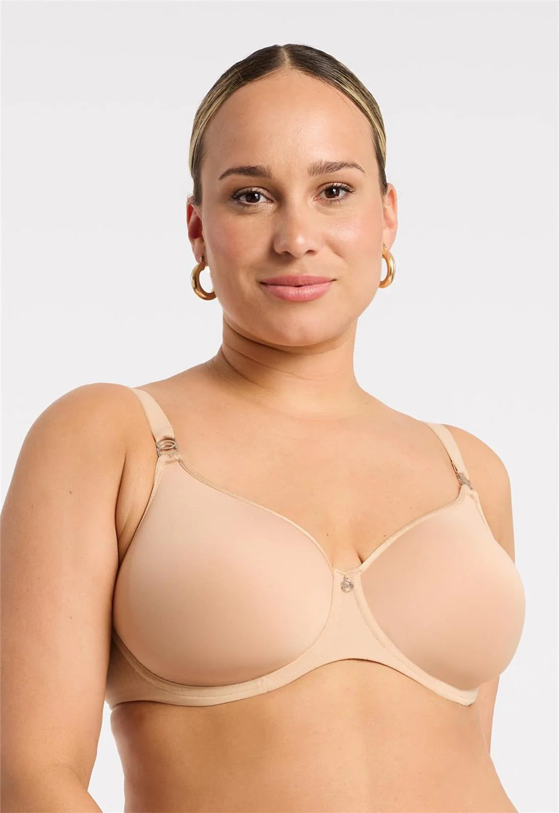 Spacer T-Shirt Bra In Sand - Montelle Nylon Fabric Polyester Fabric Spandex Fabric