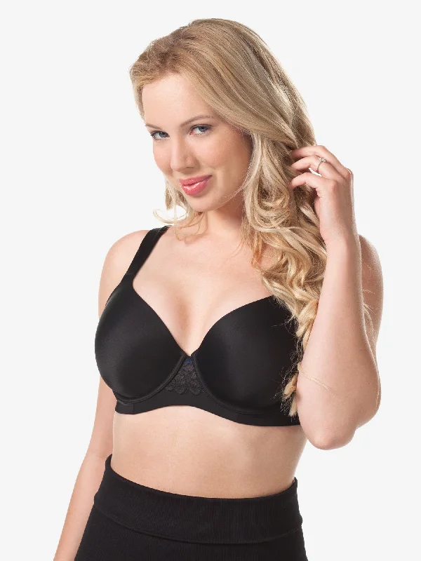 The Brigitte Lace - Underwire T-Shirt Bra Front Pockets Side Pockets Patch Pockets