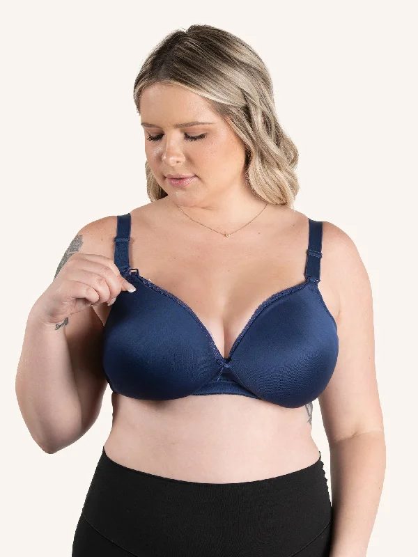 The Gabby - Wirefree T-Shirt Nursing Bra Print Jacquard Patchwork
