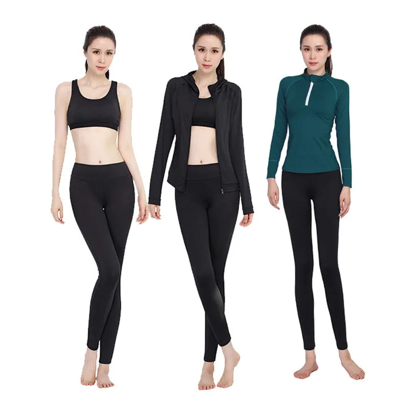2018 New Women Yoga Set Elastic Jackets+T-Shirts+Sports Bras+Pants 4 Pcs Gym Clothes Breathable Wear Fitness Slim Fit Sport Suit Spandex Blend Rayon Blend Denim Blend