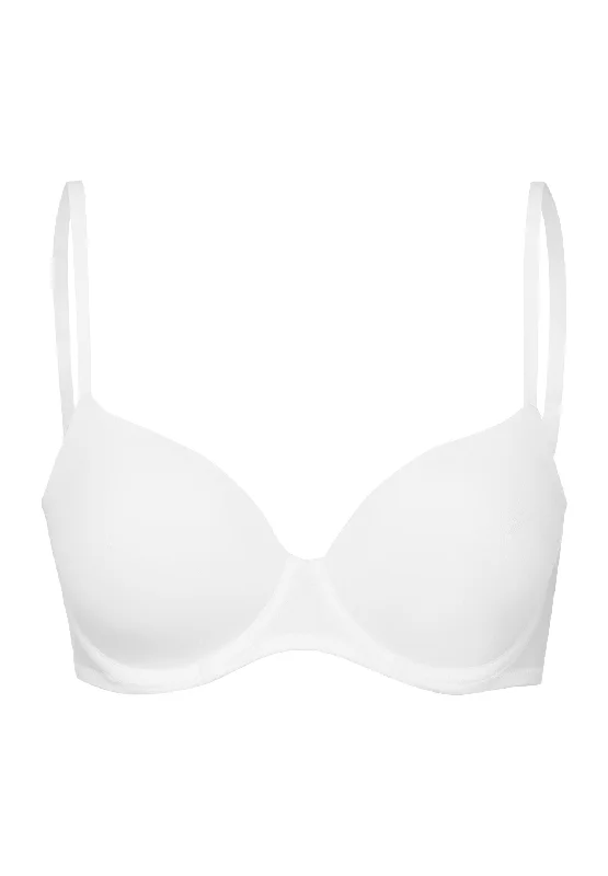 Cotton Sensation Padded T-Shirt Bra | White 71382-101 Mesh Canvas Denim