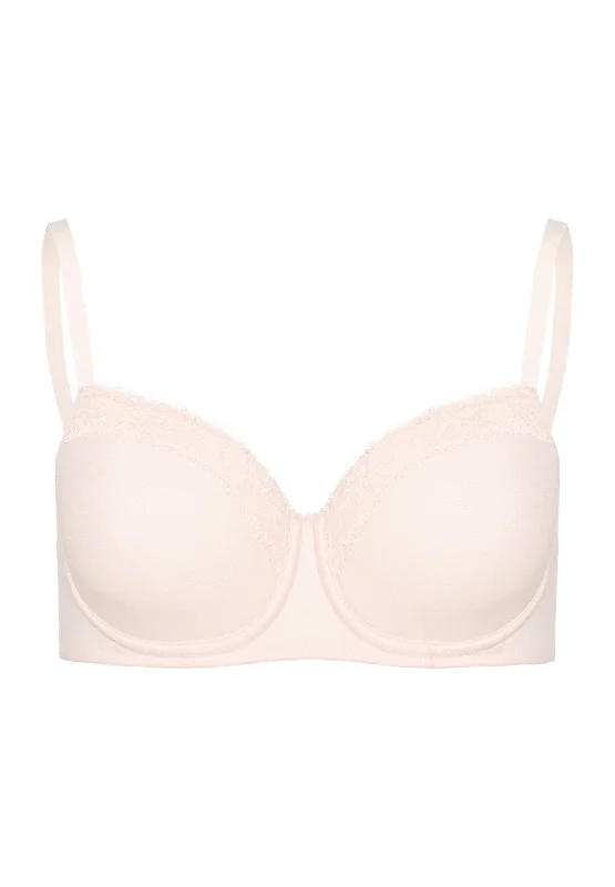 Cotton Lace Spacer T-Shirt Bra | Powder 72433-1381 Elegant Classic Vintage