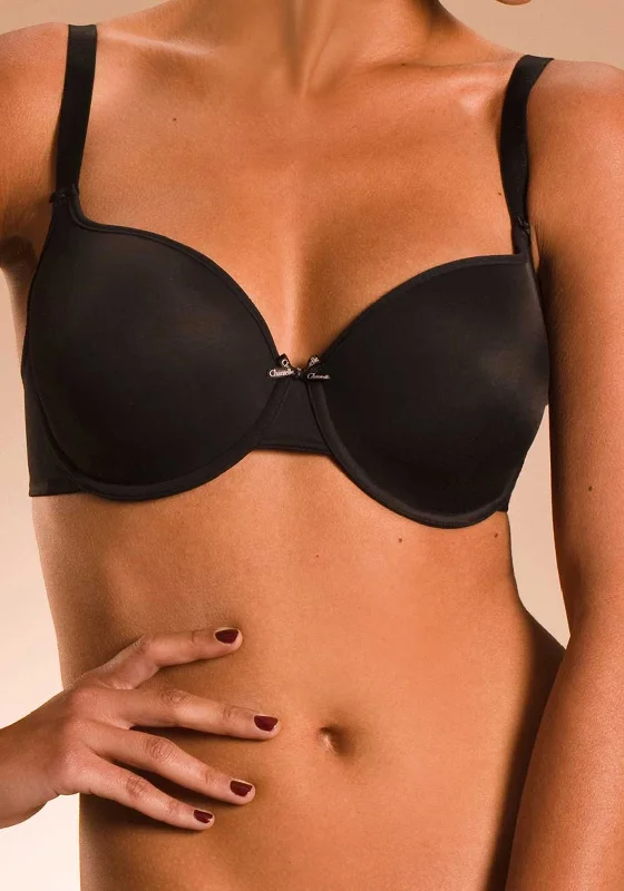 Chantelle Basic Invisible T-Shirt Bra, Black Layered Multi-layer Single Layer