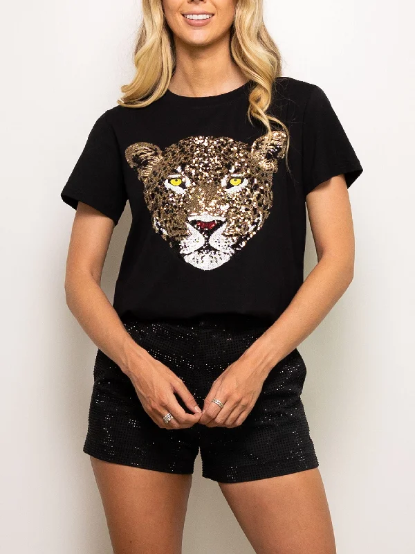 Black Jaguar Head Tee Collared Crew Neck Turtle Neck