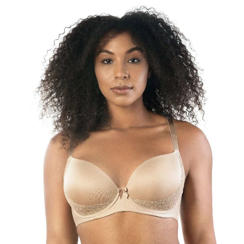 Casey Plunge Molded T-Shirt Bra Wool Fabric Cashmere Fabric Tweed Fabric