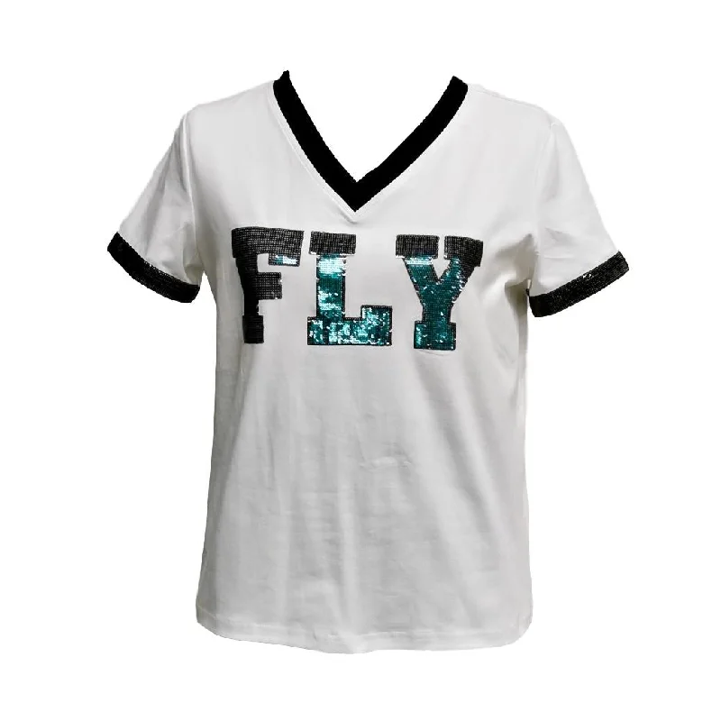 FLY White Jersey Tee Iron Safe Non-Iron Wrinkle Free