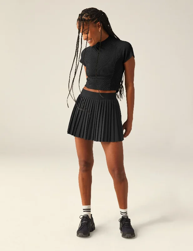 Formation Cropped Tee Real Fur Shearling Chenille