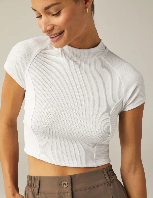Formation Cropped Tee Chenille Blend Fleece Blend Nylon Blend