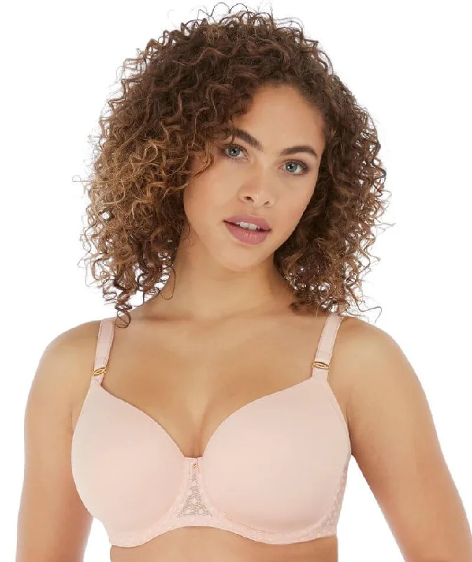 Freya Starlight Underwired Moulded Balcony T-shirt Bra - Rosewater Lace Blend Ribbed Blend Corduroy Blend Freya Starlight Underwired Moulded Balcony T-shirt Bra - Rosewater Lace Blend Ribbed Blend Corduroy Blend