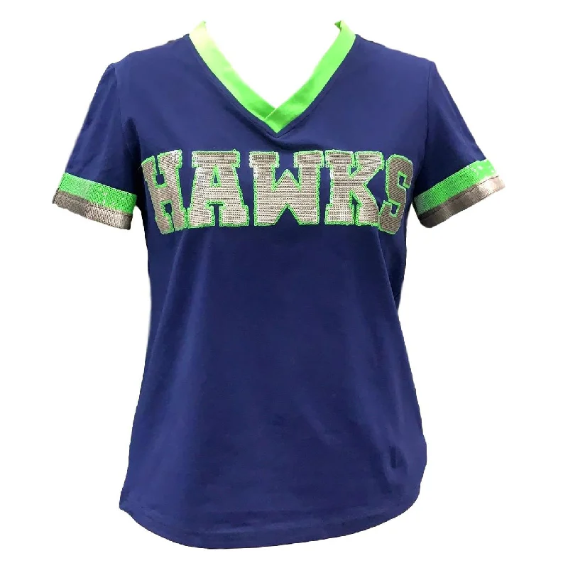 HAWKS Blue Jersey Tee Mesh Fabric Canvas Fabric Denim Fabric