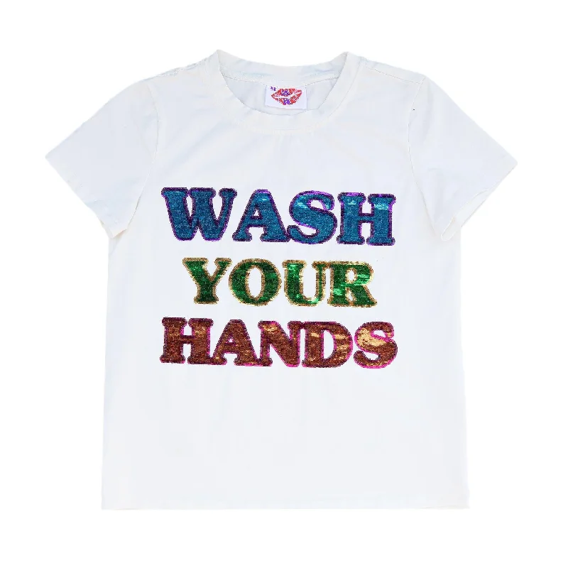 Youth Wash Your Hands Tee Front Pockets Side Pockets Patch Pockets