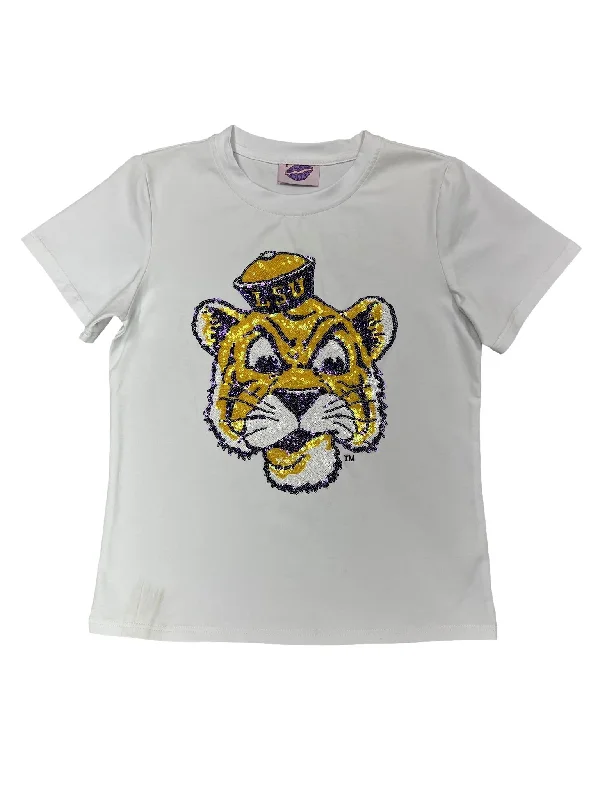 LICENSED HEAD TEE- VINTAGE TIGER Mesh Canvas Denim