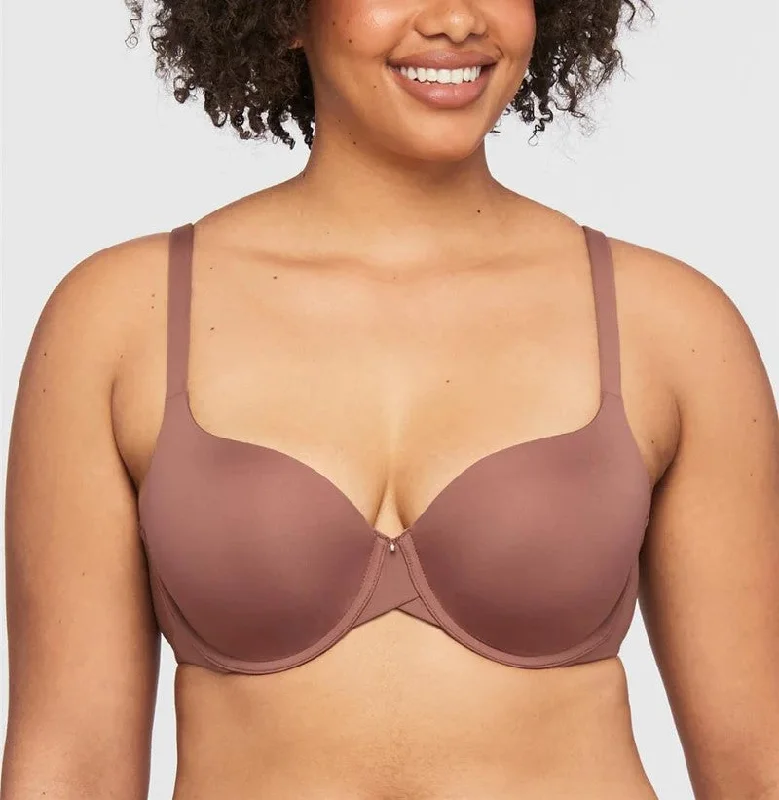 Pure Demi T-Shirt Bra In Pecan - Montelle Anti-Pilling Machine Wash Handmade