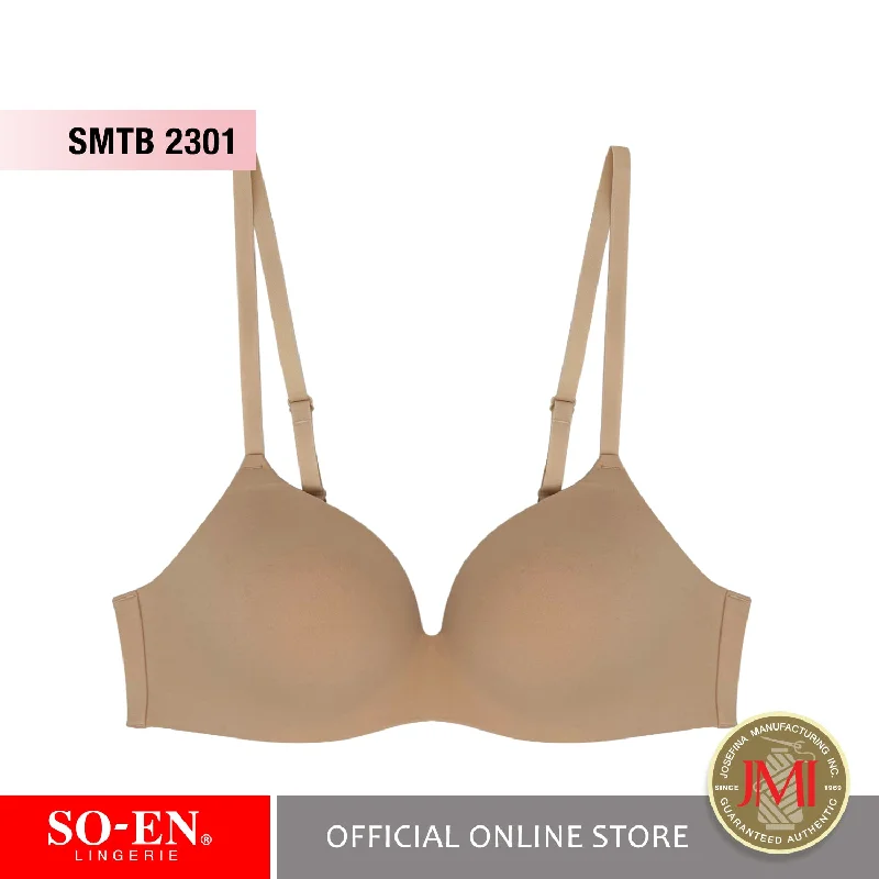 SO-EN Jiya Seamless Bonded T-shirt Bra Hooded Caped Shawl Collar
