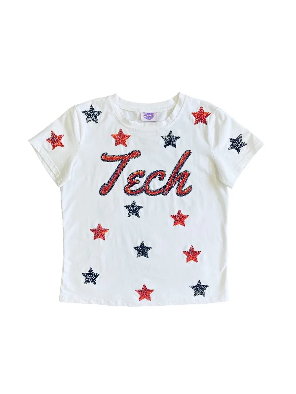 Star Struck Tech Tee Chenille Brocade Lace